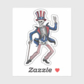 Funny Dancing Skeleton Sticker (Vel)