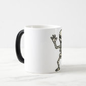 Funny Dancing Skeleton Sticker – Cute Halloween Magische Mok (Voorkant links)