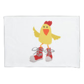 Funny Dancing Yellow Chicken Kussensloop (Voorkant)