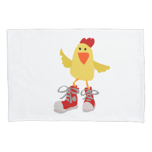 Funny Dancing Yellow Chicken Kussensloop