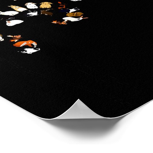 Funny Dandelion Bunny Flower  Poster (Hoek)