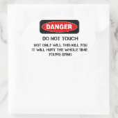 Funny Danger Sign Ovale Sticker (Tas)