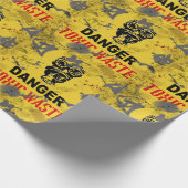 Funny "Danger Toxic Waste Gas Mask Grunge" Cadeaupapier (Hoek)