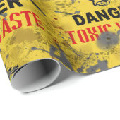 Funny "Danger Toxic Waste Gas Mask Grunge" Cadeaupapier (Rol Hoek)