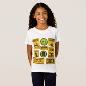 Funny Danger Zone Signs I Kinder Avontuur Shirt (Voorkant volledig)
