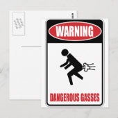 Funny Dangerous Gasses Briefkaart (Voorkant / Achterkant)
