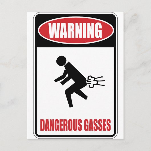 Funny Dangerous Gasses Briefkaart (Voorkant)