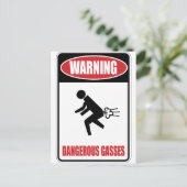 Funny Dangerous Gasses Briefkaart (Staand voorkant)