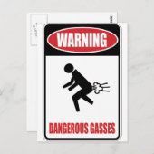 Funny Dangerous Gasses Briefkaart (Voorkant / Achterkant)