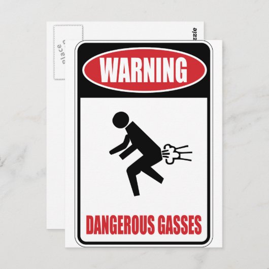 Funny Dangerous Gasses Briefkaart (Voorkant / Achterkant)