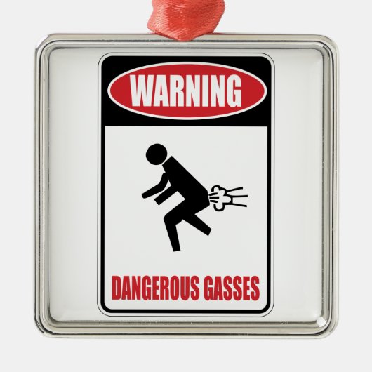 Funny Dangerous Gasses Metalen Ornament (Voorkant)