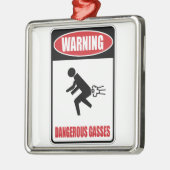 Funny Dangerous Gasses Metalen Ornament (Links)