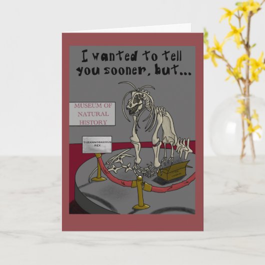 Funny Dank je wel Kaart (Gele Bloem)