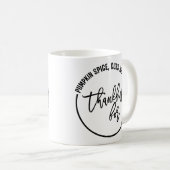 Funny dankbaar voor Thanksgiving Koffiemok (Voorkant rechts)