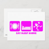 Funny dansen briefkaart (Voorkant / Achterkant)