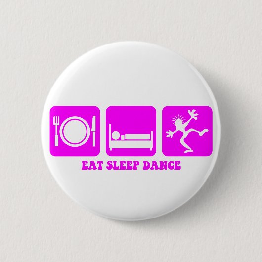 Funny dansen ronde button 5,7 cm (Voorkant)