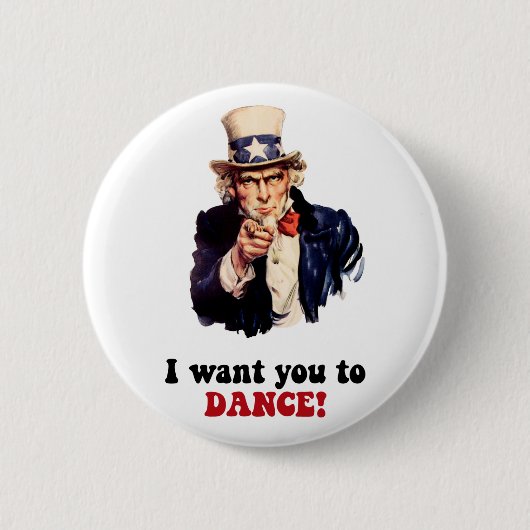 Funny dansen ronde button 5,7 cm (Voorkant)
