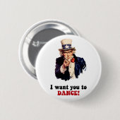 Funny dansen ronde button 5,7 cm (Voorkant /achterkant)