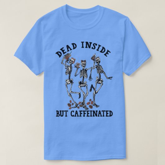 Funny Dansend Skeleton Dead Inside T-shirt (Design voorkant)