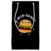 Funny Dansende Burger Pun Dark BG Klein Cadeauzakje (Voorkant)