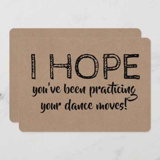 Funny Dansende Groomsman of Beste Man Voorstel Kaart (Voorkant / Achterkant)