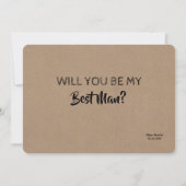 Funny Dansende Groomsman of Beste Man Voorstel Kaart (Achterkant)