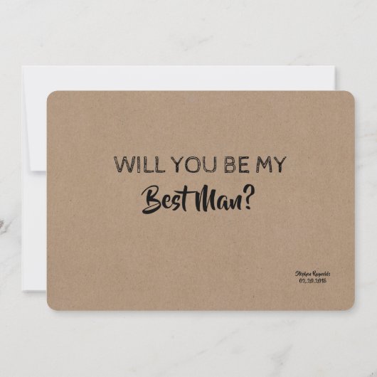 Funny Dansende Groomsman of Beste Man Voorstel Kaart (Achterkant)