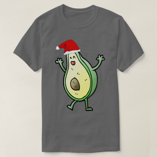 Funny Dansende Kerstmis Avocado T-shirt (Design voorkant)