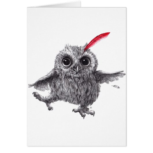 Funny Dansende Owl-kaart (Voorkant)