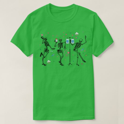 Funny Dansende Skeleton Happy Valentines Day Zuste T-shirt (Design voorkant)