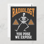 Funny Dansende Skeleton Xray Radiology Humor Briefkaart (Voorkant / Achterkant)