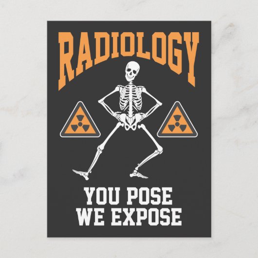 Funny Dansende Skeleton Xray Radiology Humor Briefkaart (Voorkant)