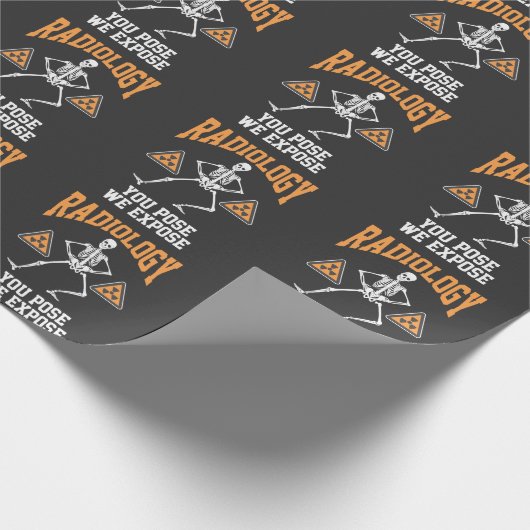 Funny Dansende Skeleton Xray Radiology Humor Cadeaupapier (Hoek)