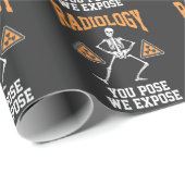 Funny Dansende Skeleton Xray Radiology Humor Cadeaupapier (Rol Hoek)