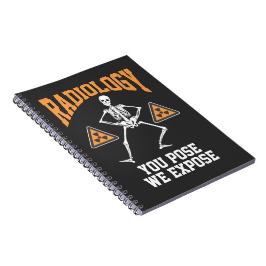 Funny Dansende Skeleton Xray Radiology Humor Notitieboek (Rechterzijde)