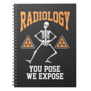 Funny Dansende Skeleton Xray Radiology Humor Notitieboek