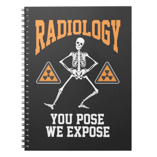 Funny Dansende Skeleton Xray Radiology Humor Notitieboek (Voorkant)