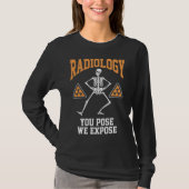 Funny Dansende Skeleton Xray Radiology Humor T-shirt (Voorkant)