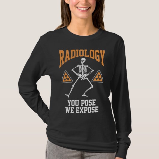Funny Dansende Skeleton Xray Radiology Humor T-shirt (Voorkant)