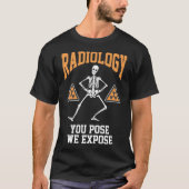 Funny Dansende Skeleton Xray Radiology Humor T-shirt (Voorkant)
