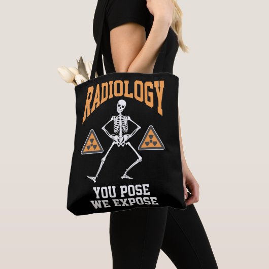 Funny Dansende Skeleton Xray Radiology Humor Tote Bag (Dichtbij)