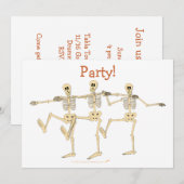 Funny Dansende Skeletons Bone to Dance Cartoon Kaart (Voorkant / Achterkant)
