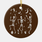 Funny Dansende Skeletons Botten Costume Fancy Dres Keramisch Ornament (Voorkant)