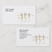 Funny Dansende Skeletons Halloween Cartoon Visitekaartje (Voorkant / Achterkant)