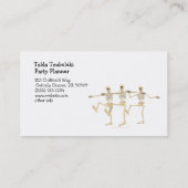 Funny Dansende Skeletons Halloween Cartoon Visitekaartje (Achterkant)