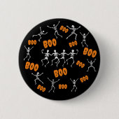 Funny Dansende Skeletons Halloween Ronde Button 5,7 Cm (Voorkant)