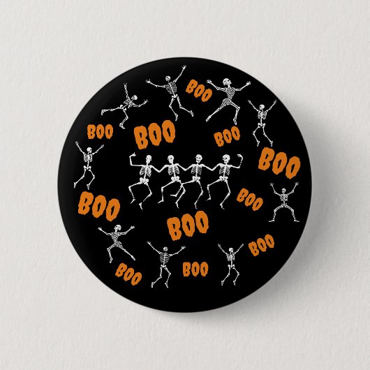 Funny Dansende Skeletons Halloween Ronde Button 5,7 Cm (Voorkant)