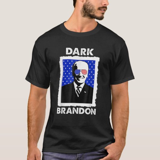 Funny Dark Brandon USA Flag Dark Brandon Democraat T-shirt (Voorkant)