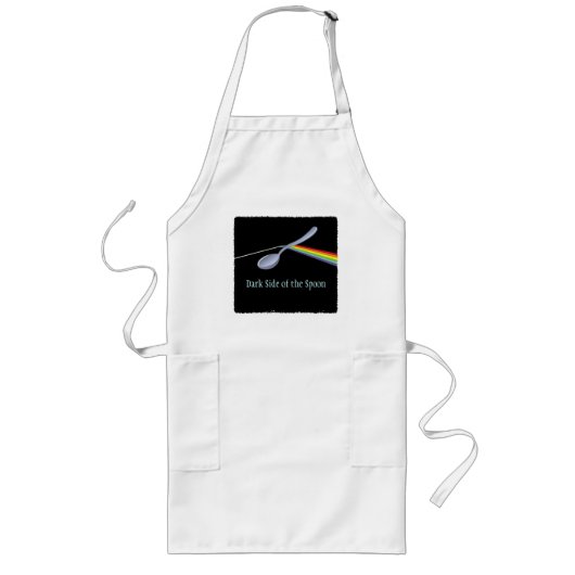 Funny Dark Side of the Spoon Apron Lang Schort (Voorkant)