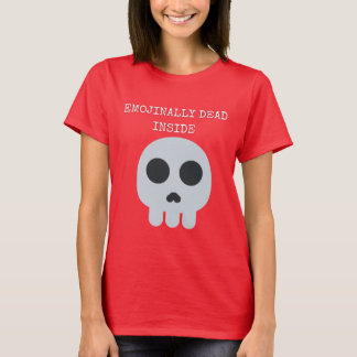 Funny dark skull emoji t-shirt